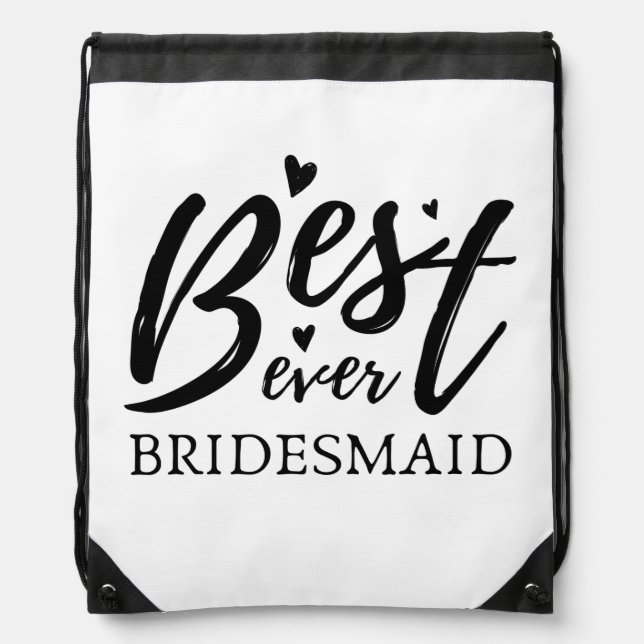 Black and White Bridesmaid Backpack (Front)