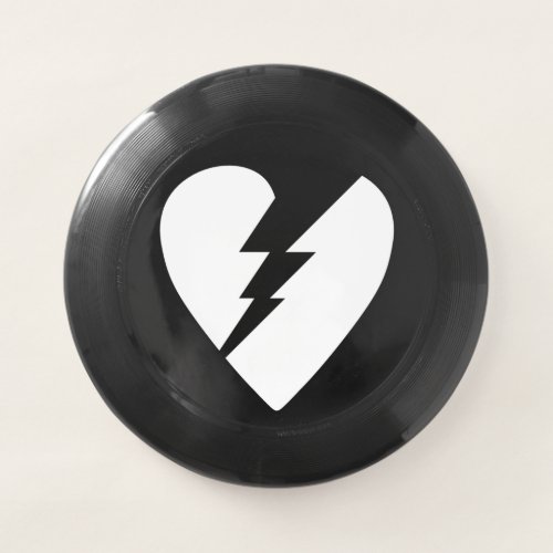 Black and White Broken Heart Vector Art Wham_O Frisbee