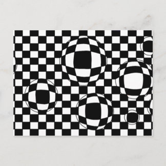 Black and White Bubbles Postcard
