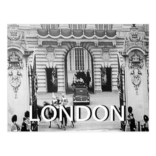 Black and white Buckingham Palace UK postcard | Zazzle.com