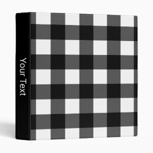 Black and White Buffalo Check 3-Ring Binder