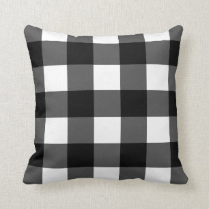 Black and White Buffalo Check Accent Pillow