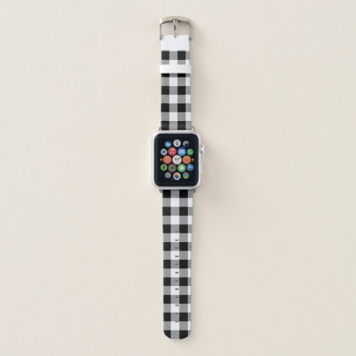 Black and White Buffalo Check Apple Watch Band