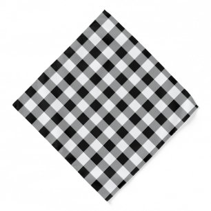 Black and White Buffalo Check Bandana