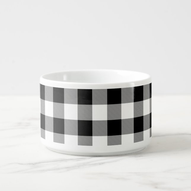 Black and White Buffalo Check Bowl (Center)