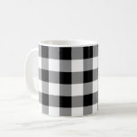 Black and White Buffalo Check Coffee Mug
