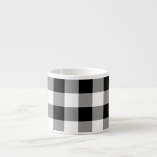 Black and White Buffalo Check Espresso Cup