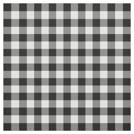 Black and White Buffalo Check Fabric