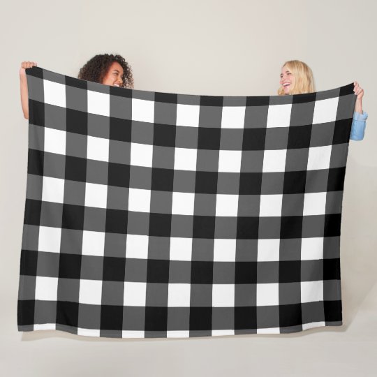 Black and White Buffalo Check Fleece Blanket | Zazzle.com