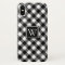 Black and White Buffalo Check Monogram / Name