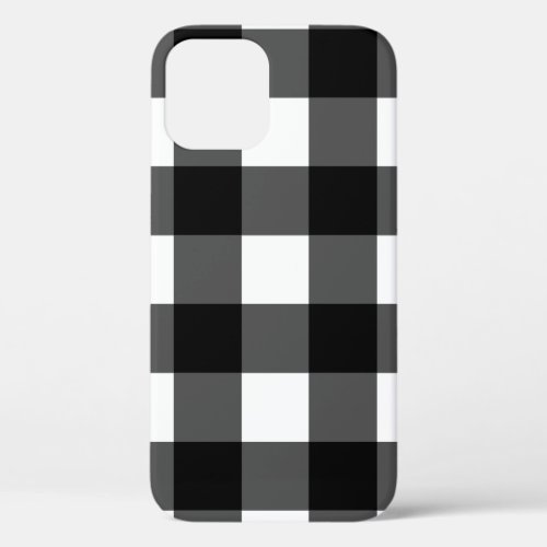 Black and White Buffalo Check Phone Case