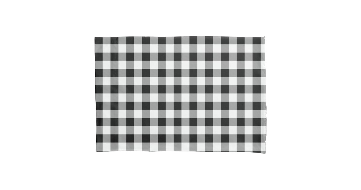 Black and White Buffalo Check Pillow Case Zazzle