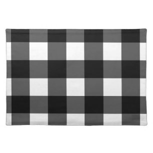 Black and White Buffalo Check Placemats