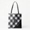 Black and White Buffalo Check Plaid Monogram Name