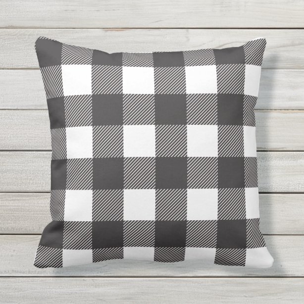 Buffalo Check Plaid Outdoor Pillows & Cushions | Zazzle