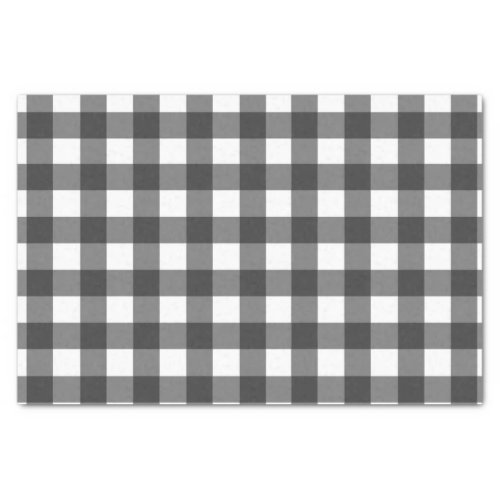 Black and white Buffalo check plaid tissue paper Tissue Paper