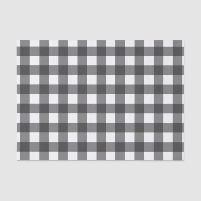 Black and white Buffalo check plaid tissue paper! Tissue Paper (Front)