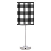 Black and White Buffalo Check Table Lamp (Back)