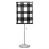 Black and White Buffalo Check Table Lamp (Left)
