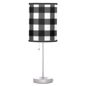 Black and White Buffalo Check Table Lamp (Right)
