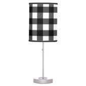 Black and White Buffalo Check Table Lamp (Front)