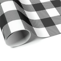 Black and White Buffalo Check Wrapping Paper