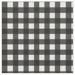 Black And White Buffalo Gingham Plaid Pattern Fabric