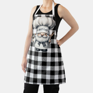 Black And White Buffalo Plaid  Apron