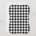 Black and White Buffalo Plaid Blank Card