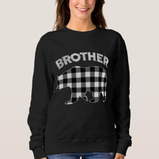 Black And White Buffalo Plaid Brother Bear Christm Sweatshirt