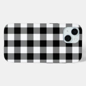Black and White Buffalo Plaid Case-Mate iPhone Case (Back (Horizontal))