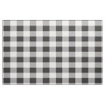 Black and White Buffalo Plaid Check Pattern Fabric