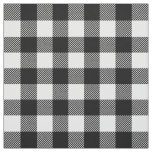 Black and White Buffalo Plaid Fabric
