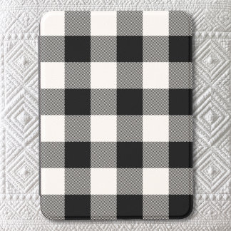 Black and White Buffalo Plaid Gingham Kindle Cover