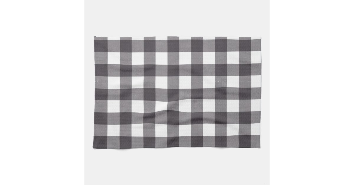 Black And White Buffalo Plaid Kitchen Towel