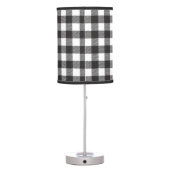 Black and White Buffalo Plaid Lamp (Back)
