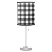Black and White Buffalo Plaid Lamp (Left)