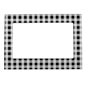 Black and White Buffalo Plaid Magnetic Frame