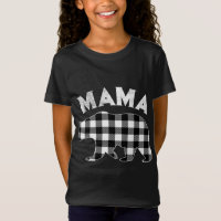 Black And White Buffalo Plaid Mama Bear Christmas 