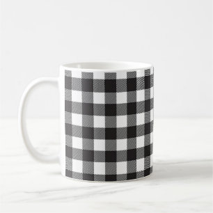 Black and White Buffalo Plaid Mug