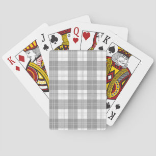 Black and White Buffalo Plaid Poker Cards