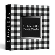 Black and White Buffalo Plaid Recipe Cookbook 3 Ring Binder Black and White Buffalo Plaid Recipe Cookbook 3 Ring Binder