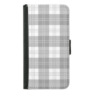 Black and White Buffalo Plaid Samsung Galaxy S5 Wallet Case