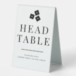 Black and White Bunco Head Table Tent Sign