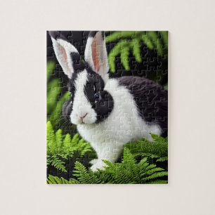 Black And White Bunny, Jigsaw Puzzle