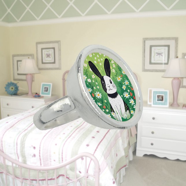 Black And White Bunny Photo Ring (Creator Uploaded)