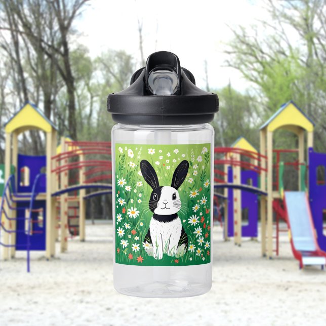 Black And White Bunny Water Bottle (Creator Uploaded)
