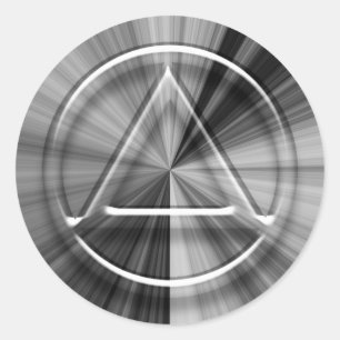 Black and White Burst Recovery Sobriety Sticker