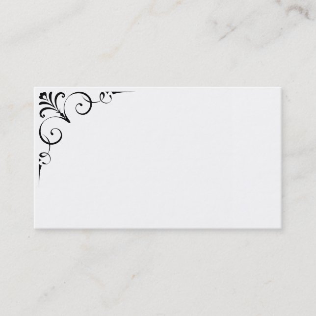 Black and White Business Cards (Front)