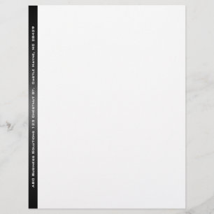 Black and White Business Letterhead